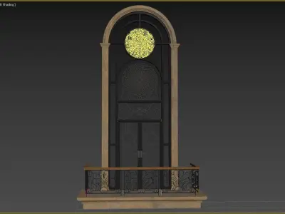 Classic Door  Windows Set 3D model