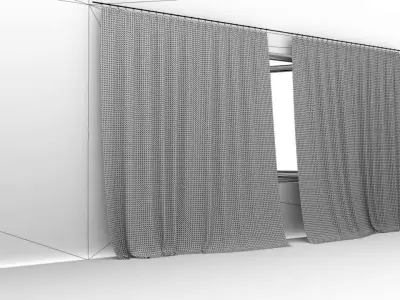 Animated Curtain 3D model