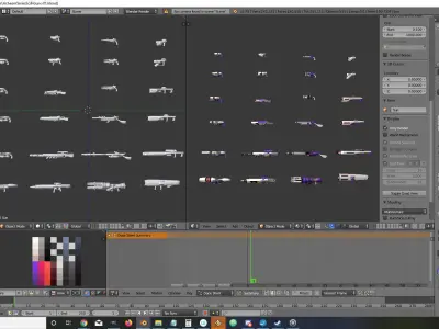 ASV SciFi Guns Volume 01 Low-poly 3D model