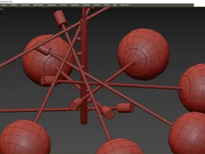 Accelerated Returns Chandelier Low-poly 3D model