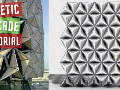 Parametric Kinetic Balcony Facade Grasshopper Definition  3D model