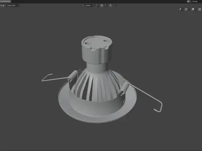 Downlight D64SC Low-poly 3D model