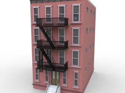 NYC Building 3 - PBR Low-poly 3D model