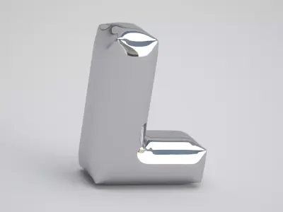 L Balloon Silver 3D model