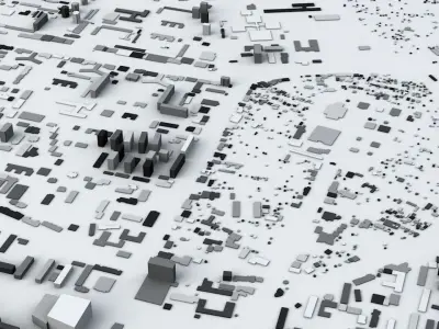 Ulaanbaatar Streets and Buildings 3D model