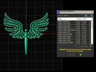 Michaels Wing pendant  3D print model