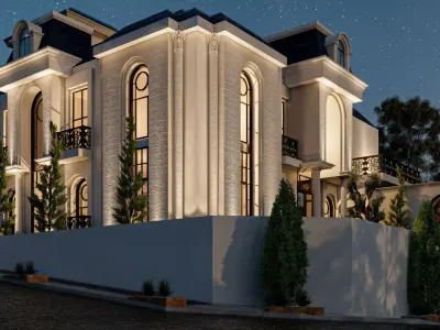 Neo Classical Villa Facade   Abha Saudi Arabia ksa 3D model