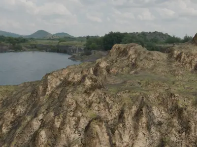 Mountain Rock 3D Model Low-poly 3D model