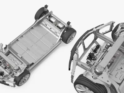  Tesla Model X Skateboard Chassis 