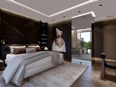 Modern bedroom sketchup design 3D model