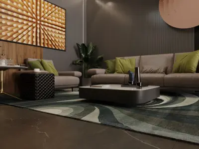 living room 3d model interior morden with parametric ceiling  Free 3D model