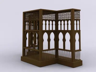 Islamic window Mashrabiya 3D model