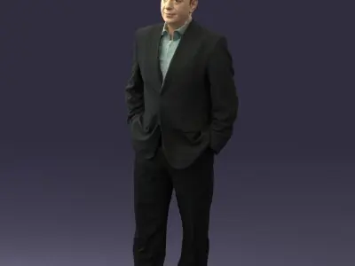 Man light green shirt 0698 3D Print Ready 3D print model