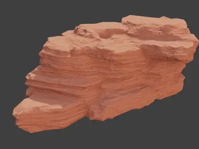 desert rocks Sandstone Low-poly 3D model