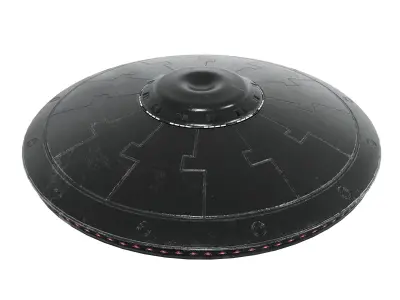 UFO spaceship Sci-fi Low-poly 3D model