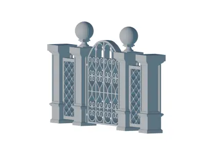 Medieval Castle Gate 3D print model
