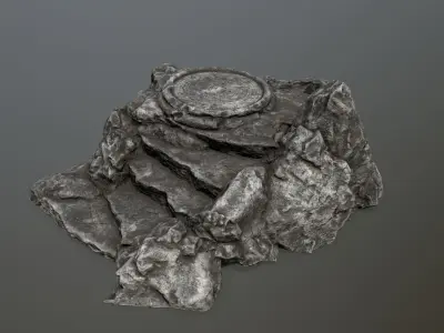 Ladder Ruin Low-poly 3D model 2