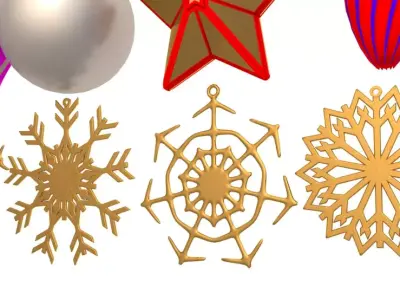 Christmas Toys and Christmas Ornament 3D model