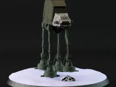 AT AT and snowspeeder 3D print model