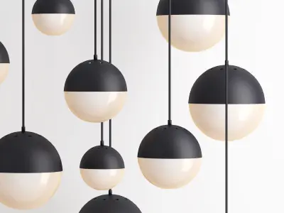 Pendant lighting CEDAR AND MOSS GLOBE black 3D model