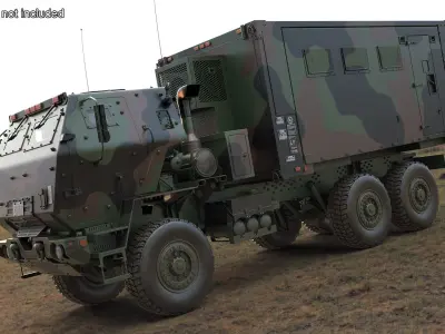 Armored Mobile Command Center Truck 3D model