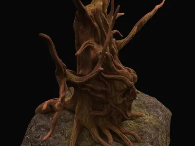 tree fantasy druid 3D model