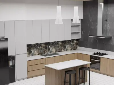 kitchen 3D model 6