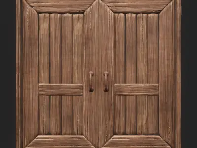 Environment Doors Gates Fences Game Assets Low-poly 3D model