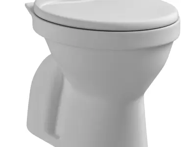 Floor Mount oval shape EWC toilet 3D model Modeled in 3ds max 3D model