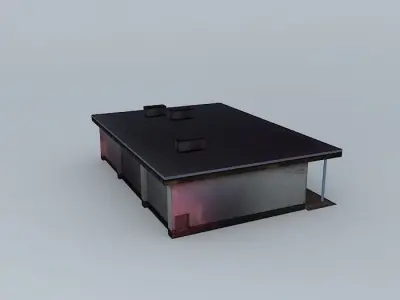 Old Grocery Store From 50ies Low-poly 3D model