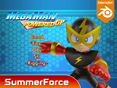 Elecman - Megaman Powered up 3D model