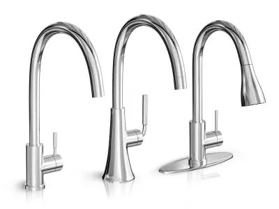 kitchen faucets set Free 3D model