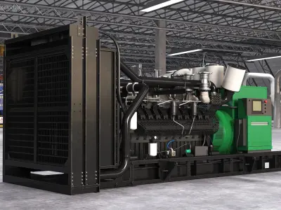  Industrial Diesel Generator Green 