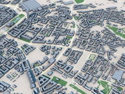Leipzig City Germany  3D model