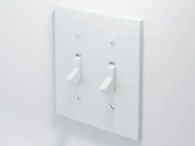 Light Switch Double Low-poly 3D model