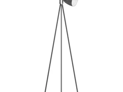 Black Floor Lamp 3D Model 3D model