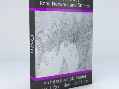 Oslo Road Network and Streets 3D model