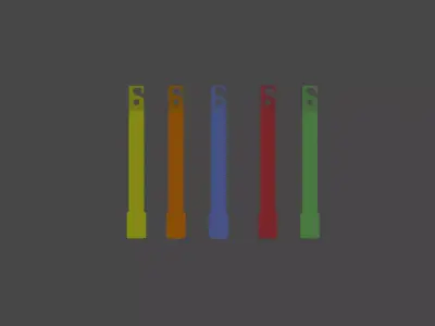 Glow Sticks Free low-poly 3D model