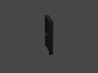 Modern Black Door Low-poly 3D model