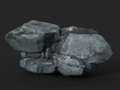 High poly Boulder Rock 230410 3D model