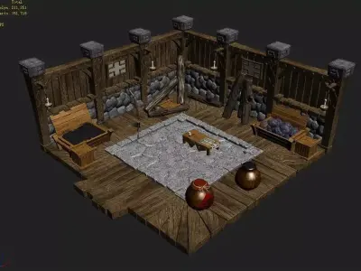 Gang Indoor - Warehouse 3D model