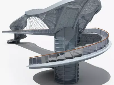 Pedestrian Bridge 3D model