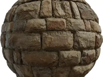 Ancient Sandstone Block Wall PBR Texture Texture