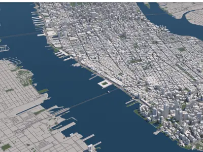 New York USA 3D Model City Map 3D model