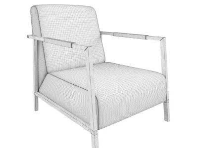 LOUNGE CHAIR WAKASAN YELLOW 3D model