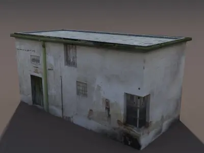 Derelict House Low poly 66 3D model