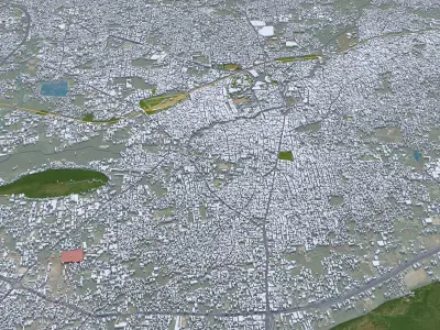 Salem Tamil Nadu India 40km Low-poly 3D model