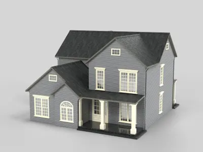 British House Design 03T2 Low-poly 3D model
