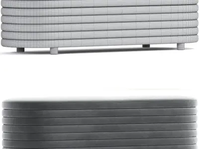 Jaymie Storage Bench 3D model