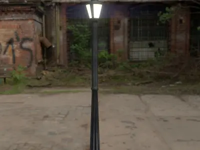 Lamp Post 1 Low-poly 3D model